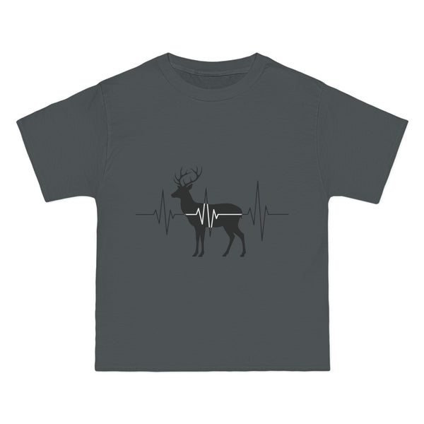 Deer Heartbeat T-Shirt — Rustic Elk EKG Graphic Tee for Hunters & Outdoors