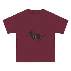 Deer Heartbeat T-Shirt — Rustic Elk EKG Graphic Tee for Hunters & Outdoors