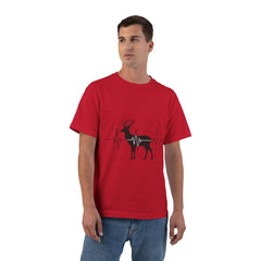 Deer Heartbeat T-Shirt — Rustic Elk EKG Graphic Tee for Hunters & Outdoors