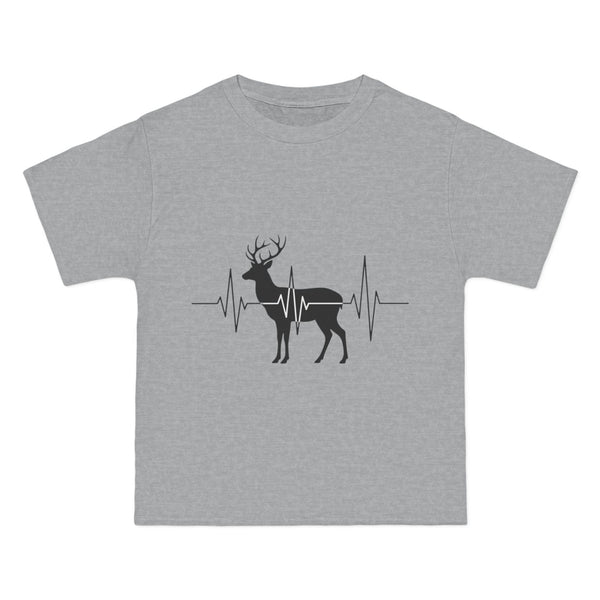 Deer Heartbeat T-Shirt — Rustic Elk EKG Graphic Tee for Hunters & Outdoors