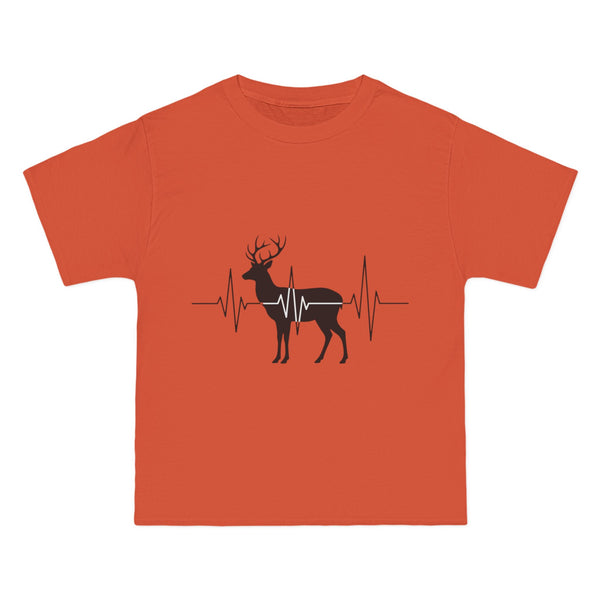 Deer Heartbeat T-Shirt — Rustic Elk EKG Graphic Tee for Hunters & Outdoors