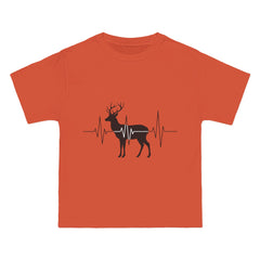 Deer Heartbeat T-Shirt — Rustic Elk EKG Graphic Tee for Hunters & Outdoors