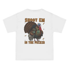 Turkey Graphic T-Shirt — "Shoot 'Em, Win the Pecker" Funny Turkey Hunting Tee