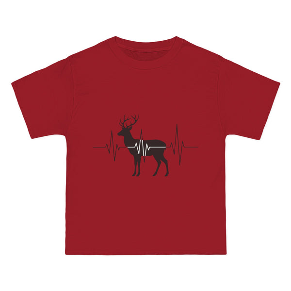 Deer Heartbeat T-Shirt — Rustic Elk EKG Graphic Tee for Hunters & Outdoors