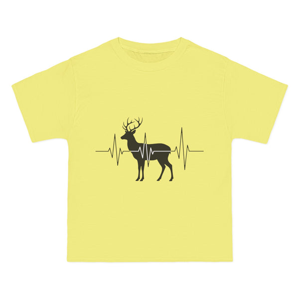 Deer Heartbeat T-Shirt — Rustic Elk EKG Graphic Tee for Hunters & Outdoors