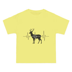 Deer Heartbeat T-Shirt — Rustic Elk EKG Graphic Tee for Hunters & Outdoors