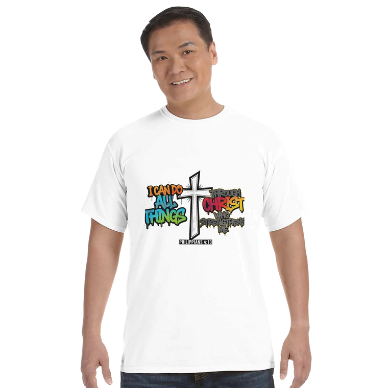 Graffiti Design T-Shirt with Philippians 4:13