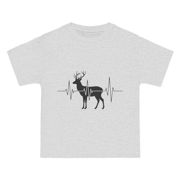Deer Heartbeat T-Shirt — Rustic Elk EKG Graphic Tee for Hunters & Outdoors