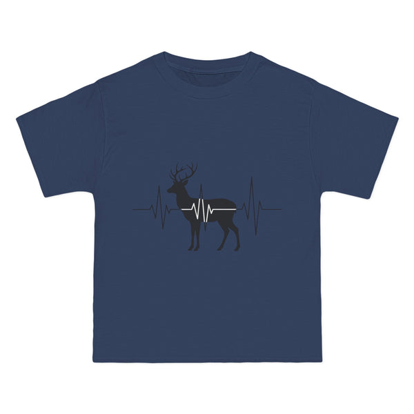 Deer Heartbeat T-Shirt — Rustic Elk EKG Graphic Tee for Hunters & Outdoors