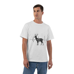 Deer Heartbeat T-Shirt — Rustic Elk EKG Graphic Tee for Hunters & Outdoors