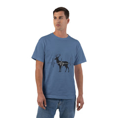 Deer Heartbeat T-Shirt — Rustic Elk EKG Graphic Tee for Hunters & Outdoors