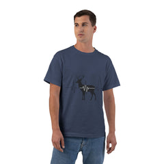 Deer Heartbeat T-Shirt — Rustic Elk EKG Graphic Tee for Hunters & Outdoors